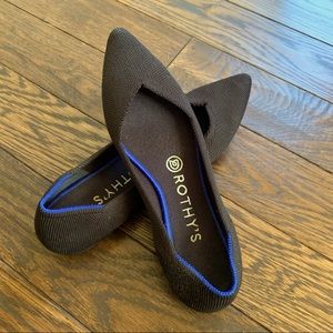 Rothy’s Point flats, black, size 7